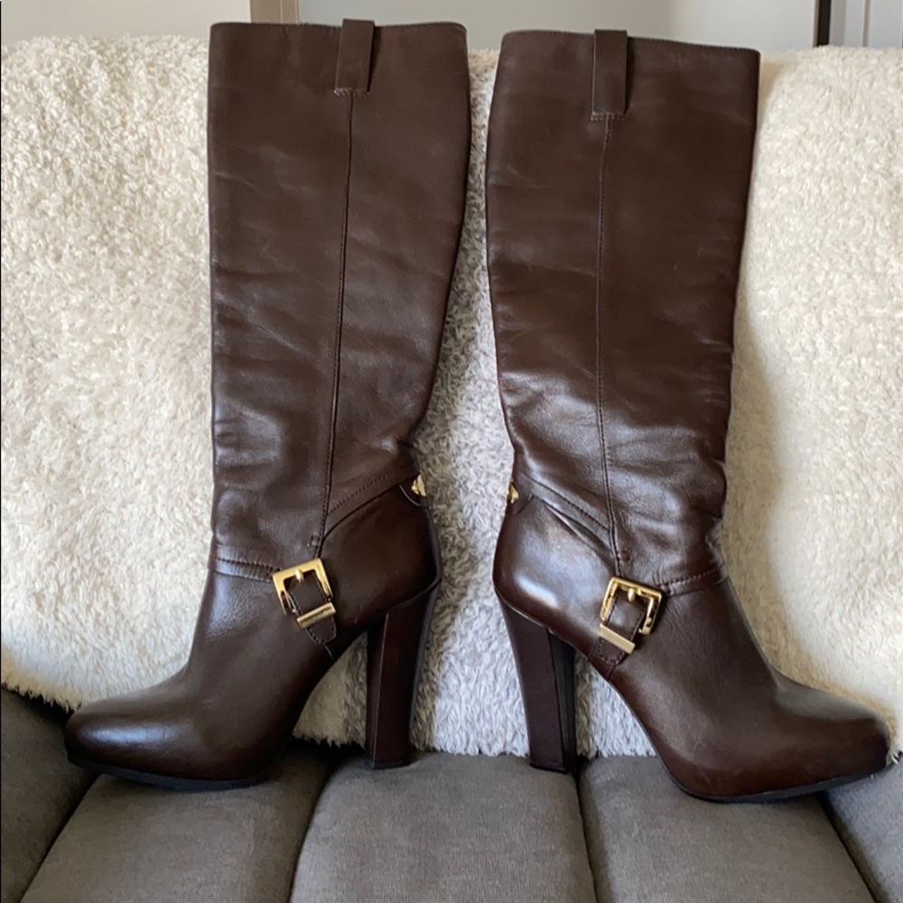 Michael Kors leather at the knee high boot